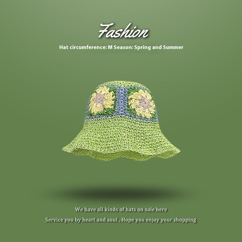Beach Green Sun Hat - Stylish & Foldable for Summer