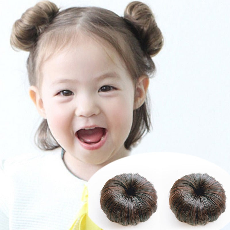 Baby Wig Pill Head Girls Pill Head Wig Package Baby Hair Clip Hair Package a Flower Hair Accessories - Korvel