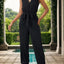 Lace Detail V-Neck Sleeveless Jumpsuit - Korvel