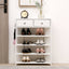 Storage Rack Storage Organiser in the Entryway Economical Home Shoe Rack Multi-Layer Shoe Cabinet (White) - Korvel
