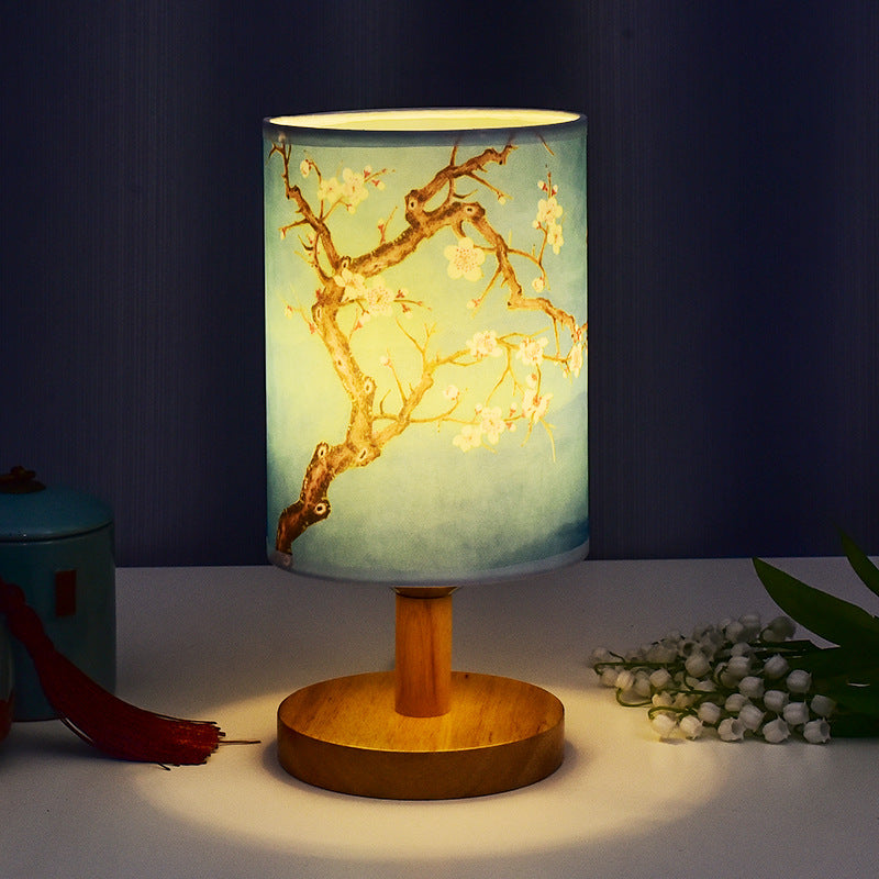 Literary desk lamp bedroom sleeping bedside lamp retro decoration residential dormitory LED night light - Korvel