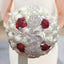 Artificial Wedding Bouquets Hand Made Flower Rhinestone Bridesmaid Crystal Bridal Wedding Bouquet - Korvel