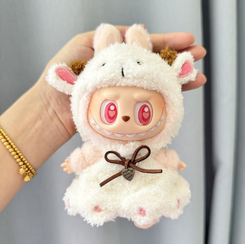 Clothing] Labubu Clothes with PVC Face Pendant, Labubu Sitting Party Series Doll Clothing - Korvel
