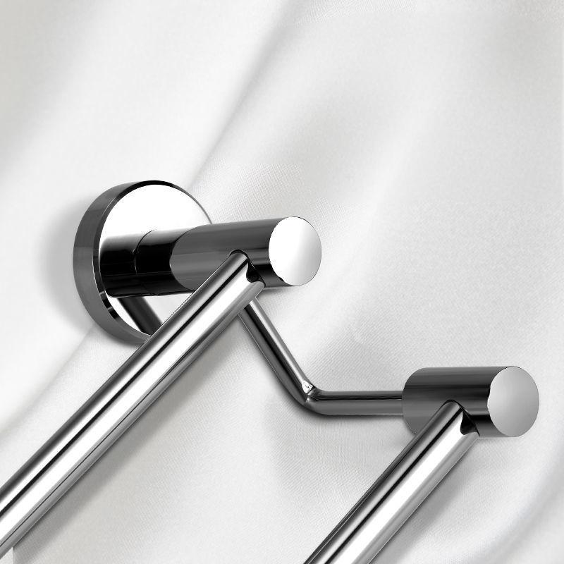 304 stainless steel towel rack, non perforated, bathroom towel double pole hanging rack, household towel rack - Korvel