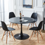 42.1" Black Tulip Dining Table for 4-6 People