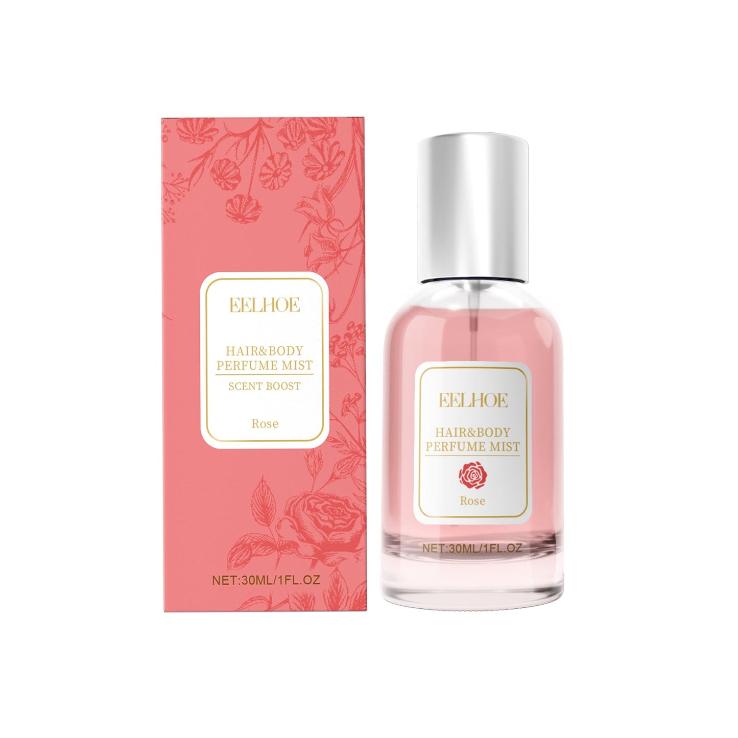 Rose Body Hair Eau De Parfum Spray Fresh And Elegant With Fragrance And Charm Perfume Spray - Korvel