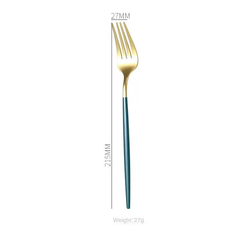 Premium Stainless Steel Cutlery Set with Gold Spray Finish