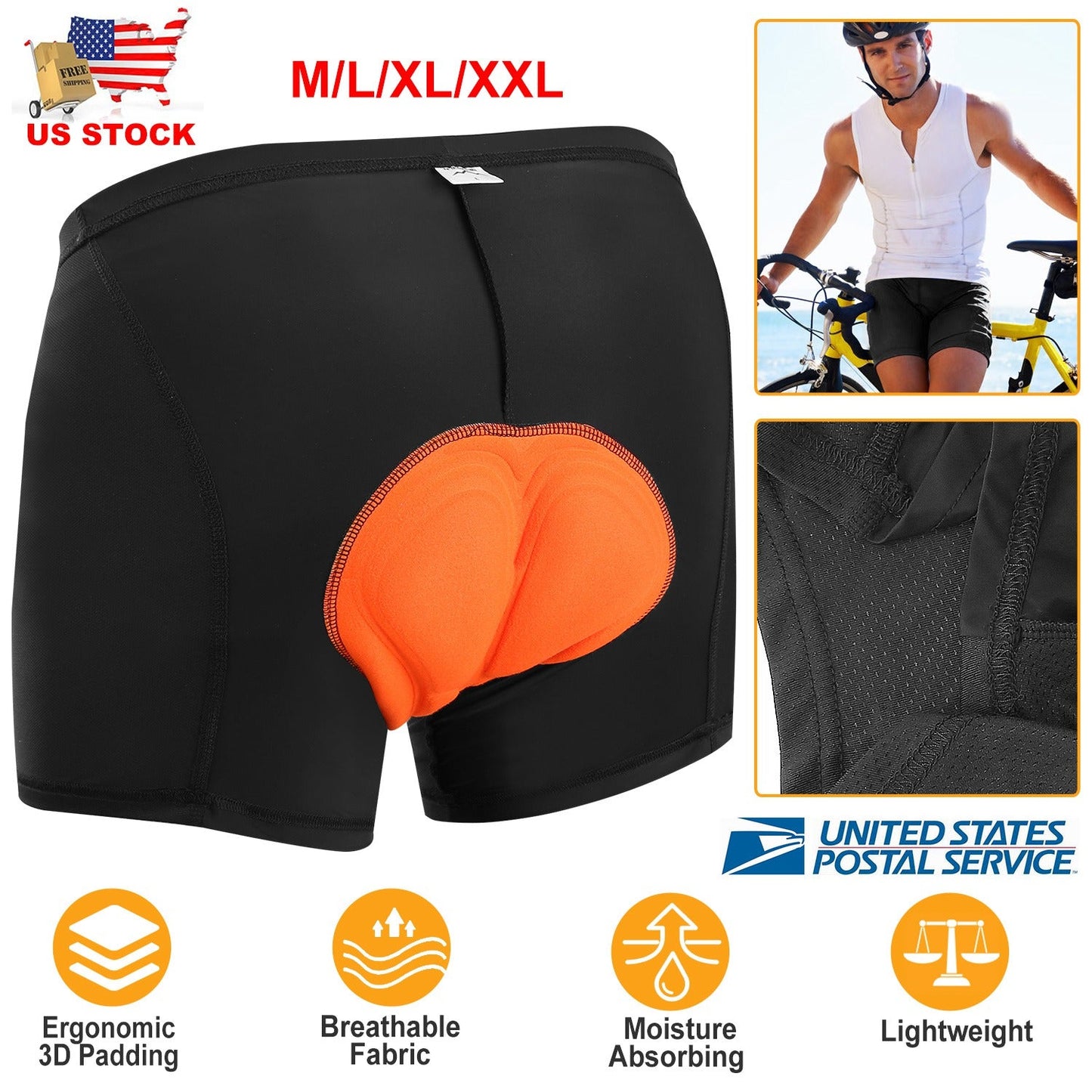 GBruno Men's Cycling Underwear Shorts
