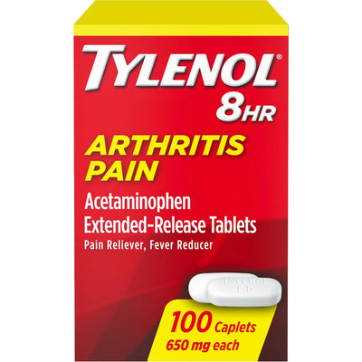 Tylenol 8h Soulagement de la douleur arthritique 650 mg - 100 comprimés