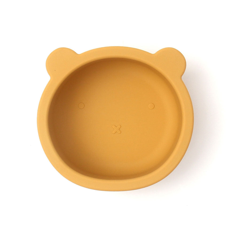 Children's tableware baby bowl children's silicone suction cup bowl bear food supplement bowl - Korvel