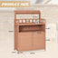Outdoor gardening workbench with large storage cabinets and a rooftop terrace - Korvel