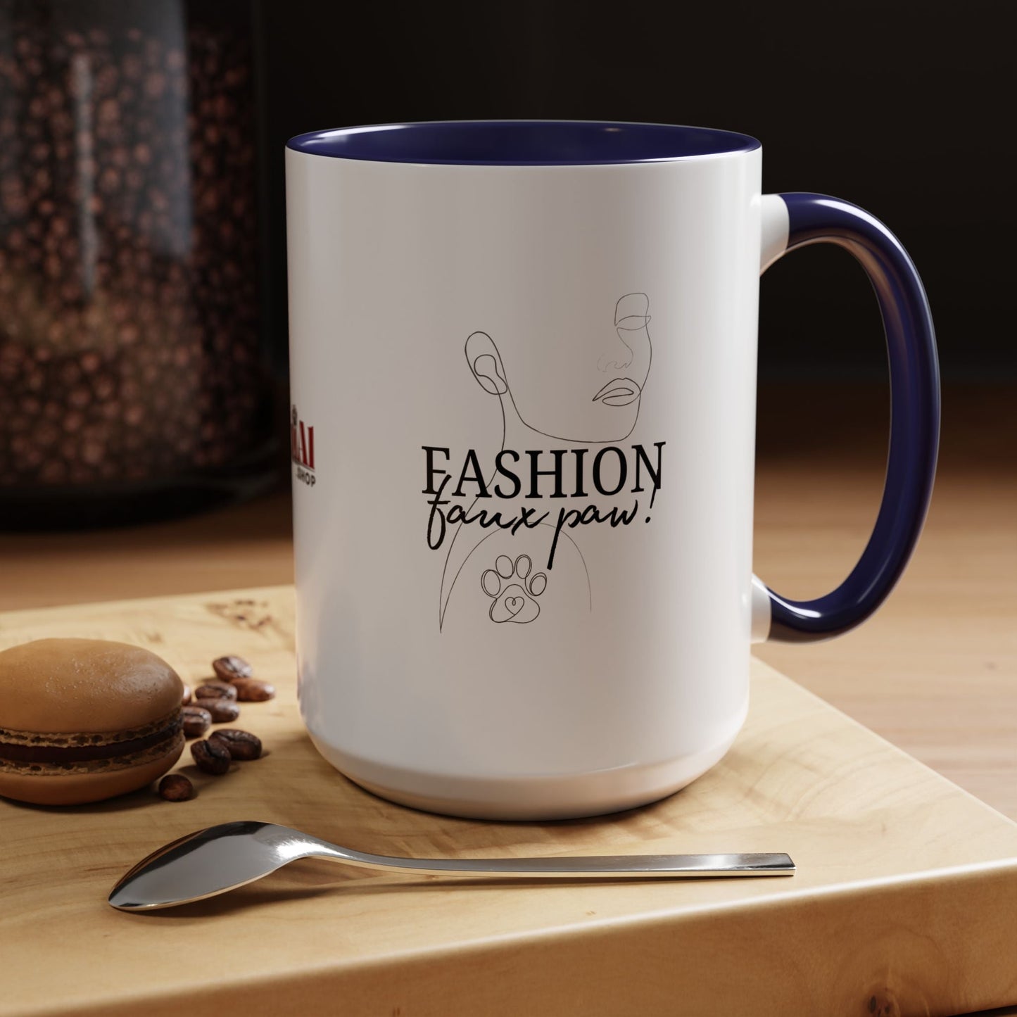 Stylish Faux Paw Accent Coffee Mug - Perfect for Your Brew (11oz & 15oz) - Korvel