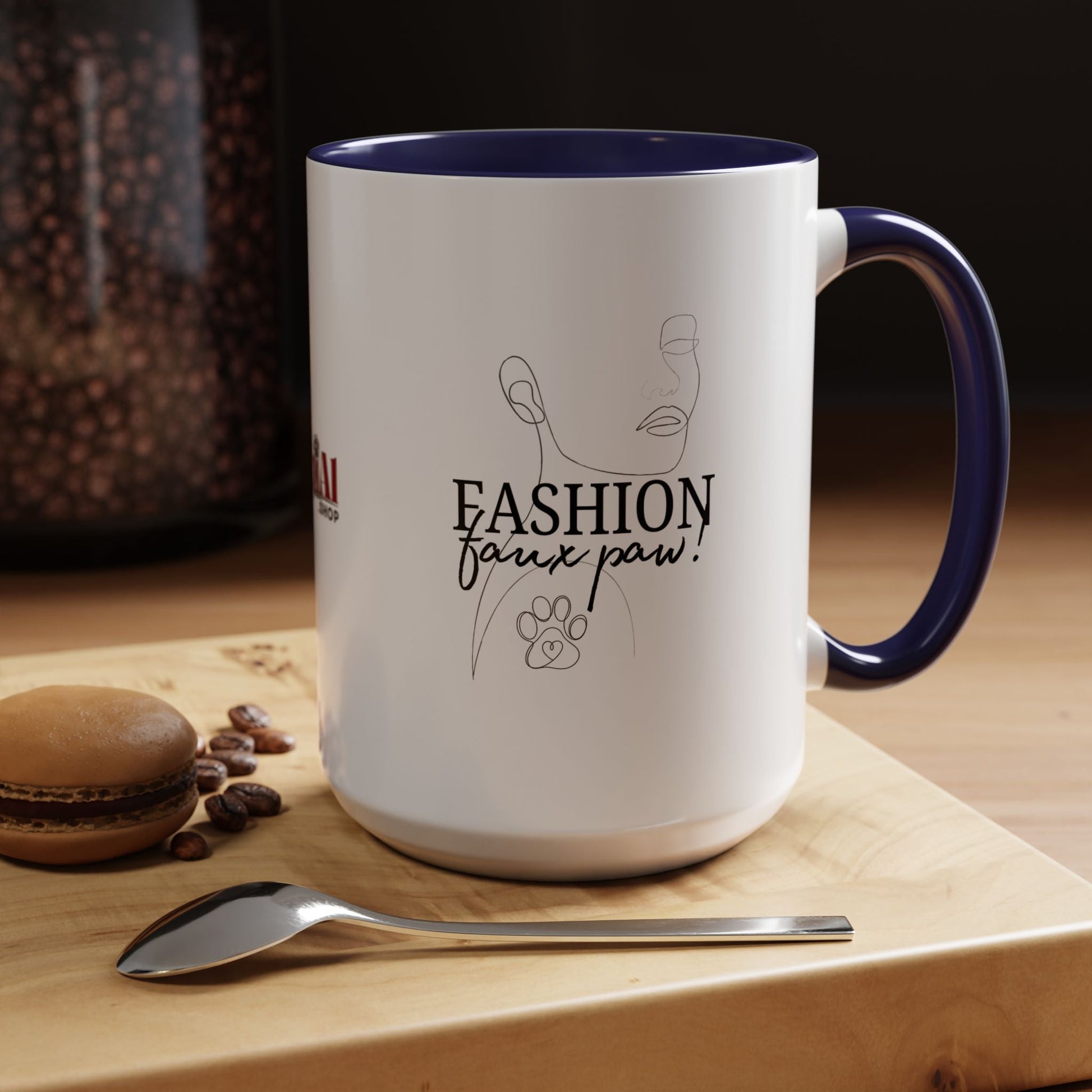 Stylish Faux Paw Accent Coffee Mug - Perfect for Your Brew (11oz & 15oz) - Korvel