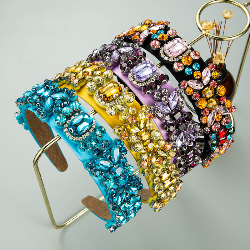 Baroque Retro Rhinestone Headband Set for Ladies