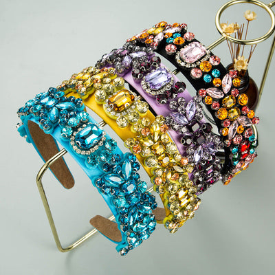 Baroque Retro Rhinestone Headband Set for Ladies