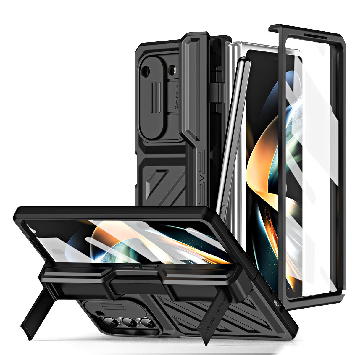 Suitable for Samsung zfold6 phone case fold5 folding protective cover, deformed steel hinge all inclusive anti drop case 5G - Korvel