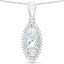 Conjunto de joyería de topacio azul y blanco genuino de 4.50 quilates en plata de ley