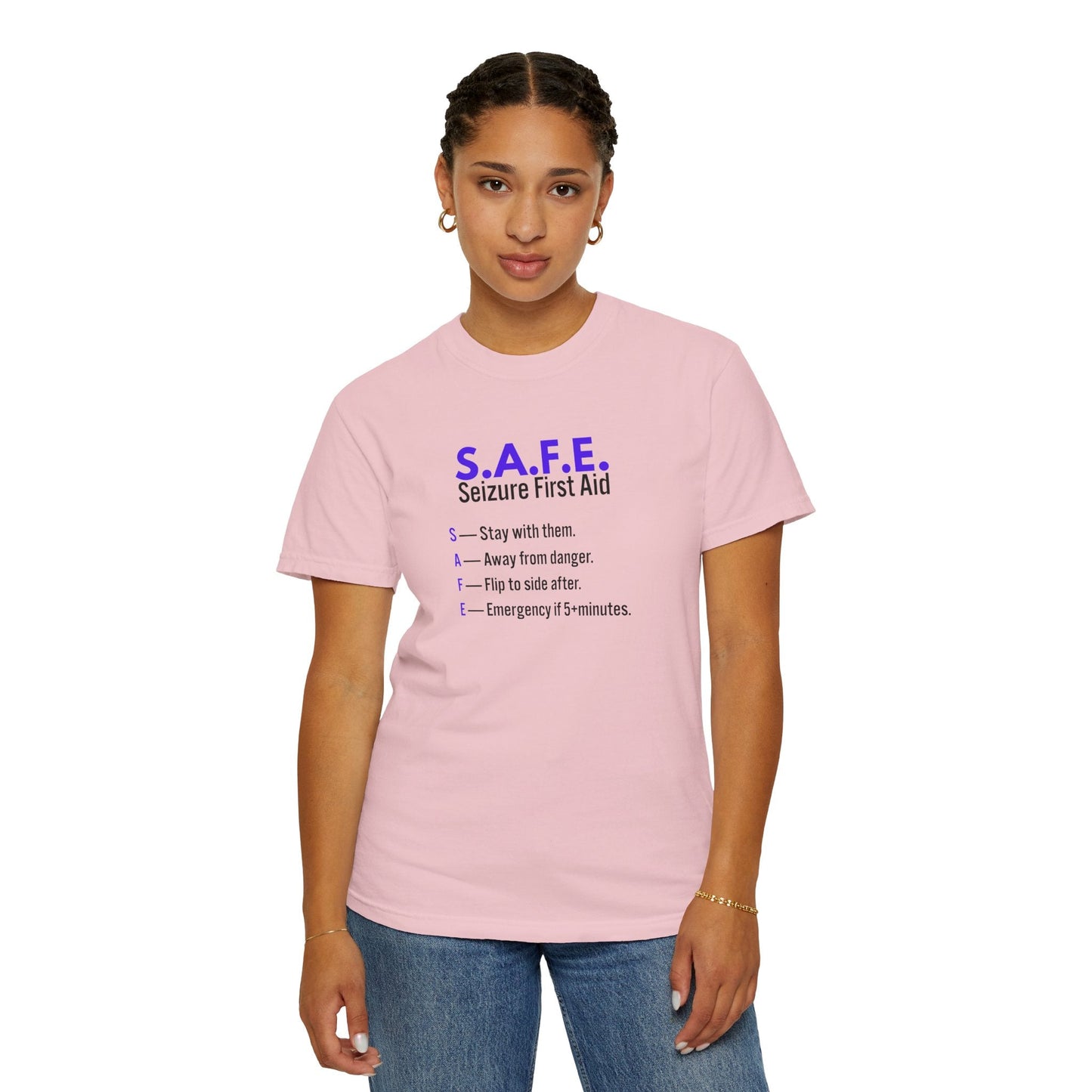 S.A.F.E. Seizure First Aid T-Shirt – Epilepsy Awareness Tee