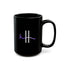 Pause for Epilepsy Awareness Purple Ribbon Black Ceramic Mug