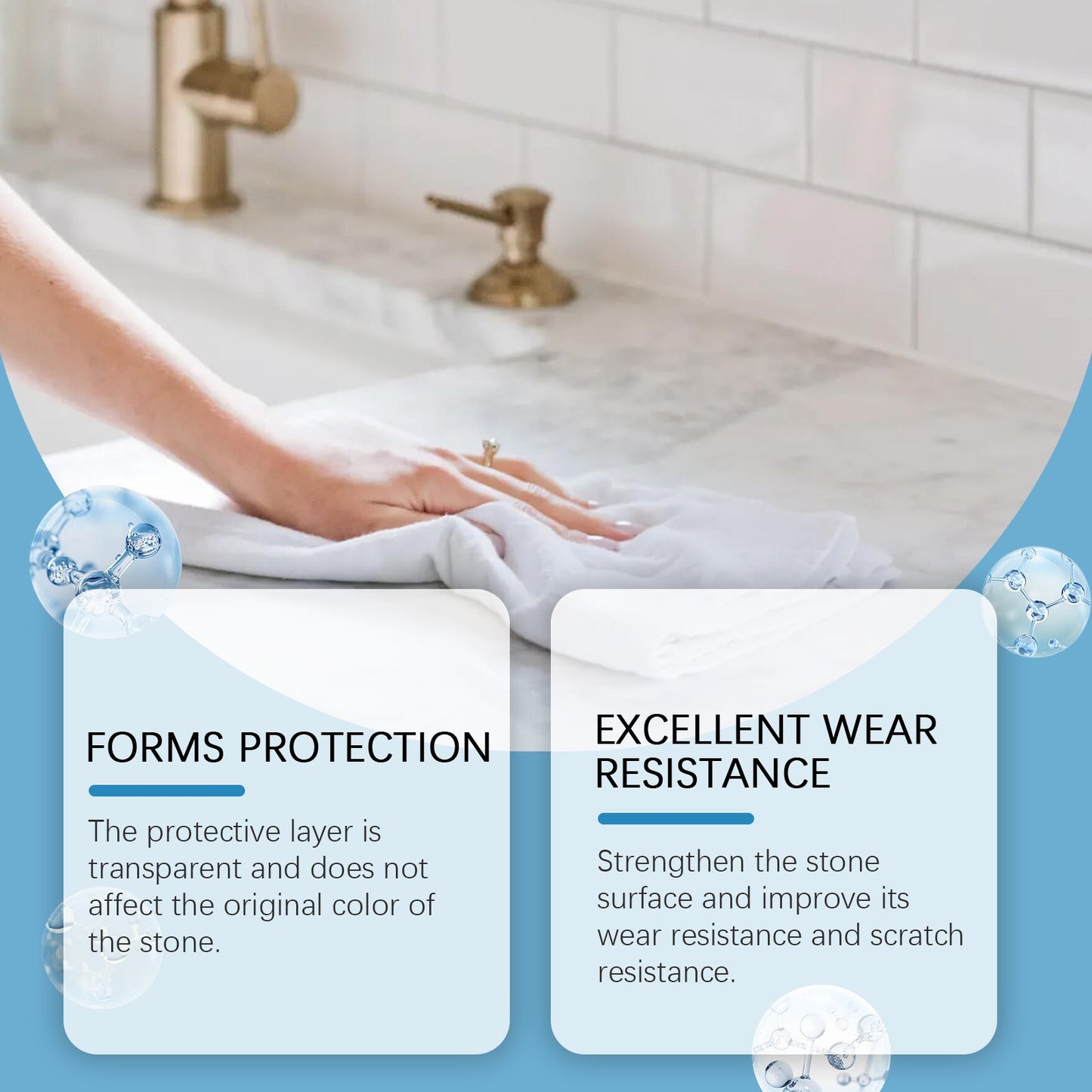 Marble Cleaning Polish Kitchen Tile Countertop Scratch Repair Cleaner Stone Crystal Plating Agent - Korvel