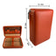 Carved version cigar box portable cedar wood cigar moisturizing box cowhide cigar box storage box Gaoxiba - Korvel