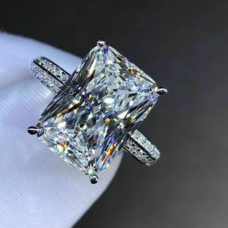 Explosive new style set with oversized zircon rings, simple women's rings, gifts, and accessories - Korvel