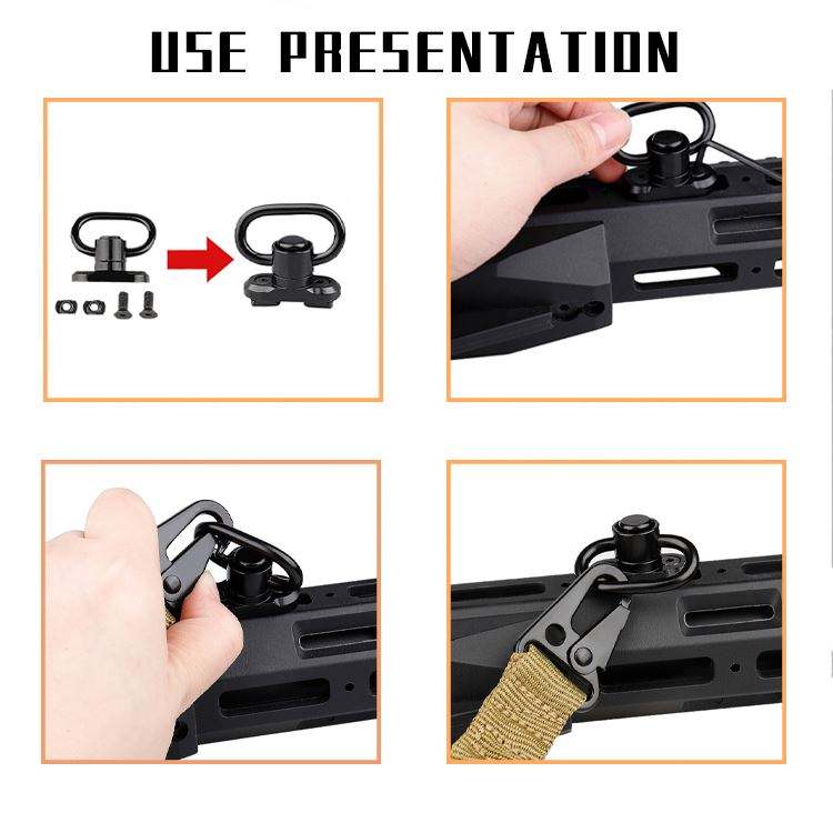 New Ordinary Two-Point Tactical Gun Rope CS Nylon Tactical Shoulder Belt Cross Body Nylon Gun Belt Set - Korvel