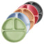 Children's Silicone Dinner Plate Infant Feeding Tableware Set Baby's Complementary Food Division Big Suction Cup Smiling Face Silicone Dinner Plate - Korvel