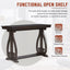 48-Inch Rustic Vintage Console Table --- Farmhouse Style Entryway Table with Open Shelf and Sturdy Construction  (Espresso) - Korvel