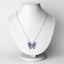 Collier en Tanzanite et Zircon Blanc de 2,76 Carats en Argent Sterling