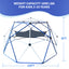 10FT Climbing Dome for Kids Jungle Gym Apply To Park Dome Climber With Hammock Playground Equipment - Korvel