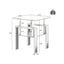 1-Piece Modern Tempered Glass Tea Table Coffee Table End Table, Square Table for Living Room, Black - Korvel