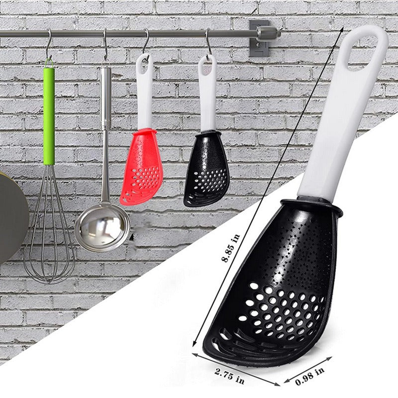Grinding dish spoon mashing and draining water drain spoon grinding ginger and garlic spoon egg mixer mashed potatoes - Korvel