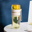 Bouteille d'eau en verre premium avec infuseur à thé