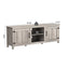 Grey Walnut TV Stand Storage Media Console with Two Doors