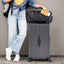 Luggage Set 4 pcs (20"/24"/29"/Travel Bag), PC+ABS Durable Lightweight Luggage with Collapsible Cup Holder, TSA Lock, Gray - Korvel