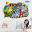 New 3D Pikachu Wall Sticker Pok é mon Wallpaper Self adhesive Cartoon Graffiti Anime Poster Children's Room PVC - Korvel