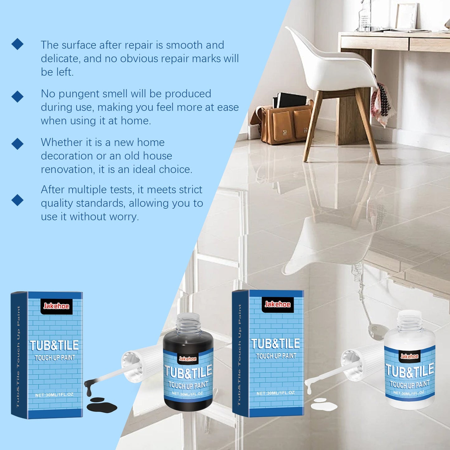 Premium Tile Repair Paint for Ceramic and Marble Surfaces