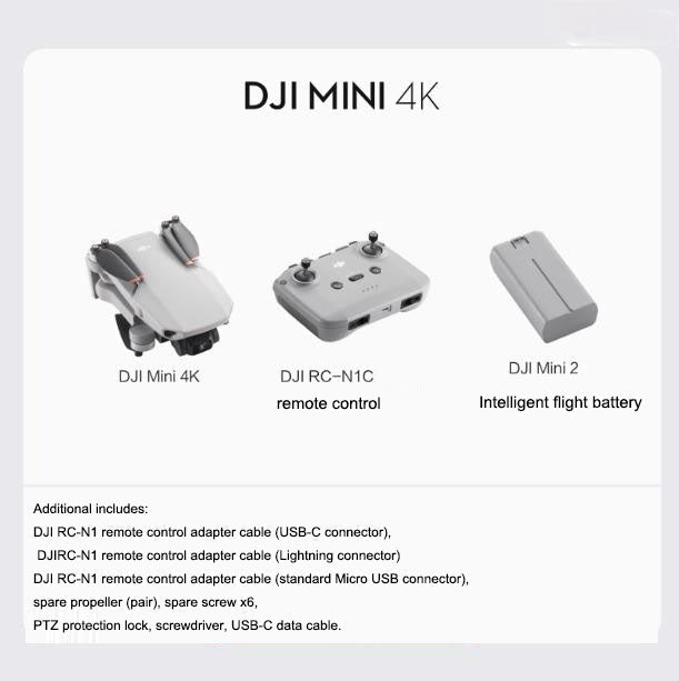 DJI Mini 4K Ultra HD Mini Aerial Drone Captain with Intelligent Range Shooting and Remote Control Aircraft - Korvel