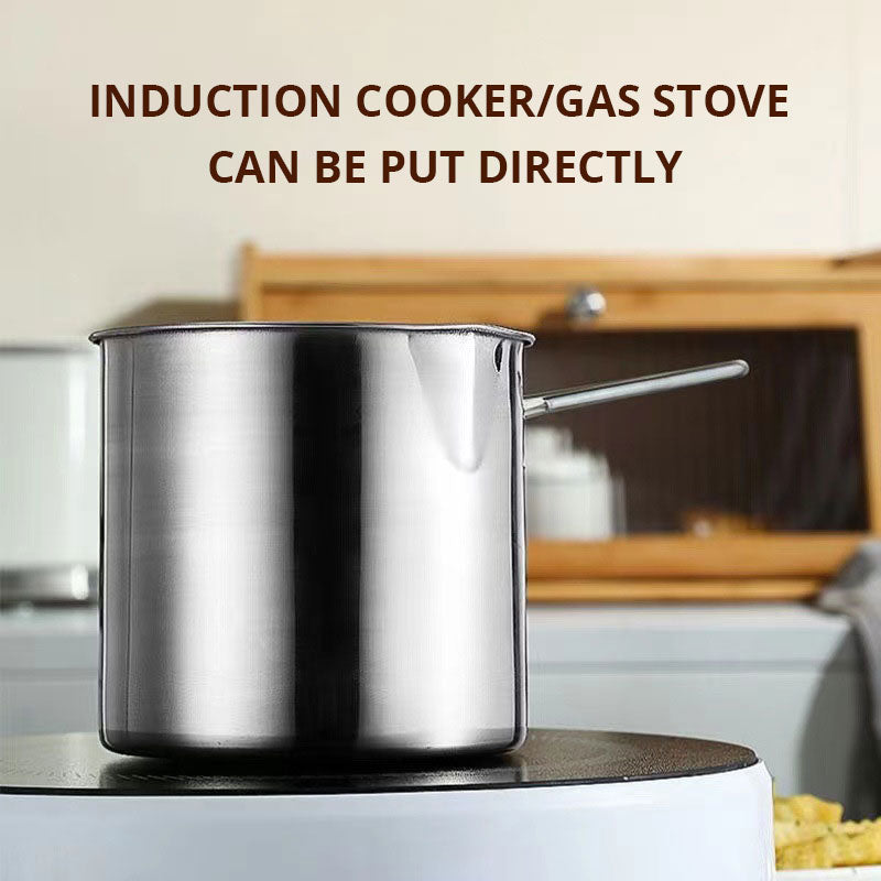 Oil Fryer, Household Deep Pot, Stainless Steel Gas Mini Pot, Japanese Style, with Filter Screen, Oil Saving Small Fryer - Korvel