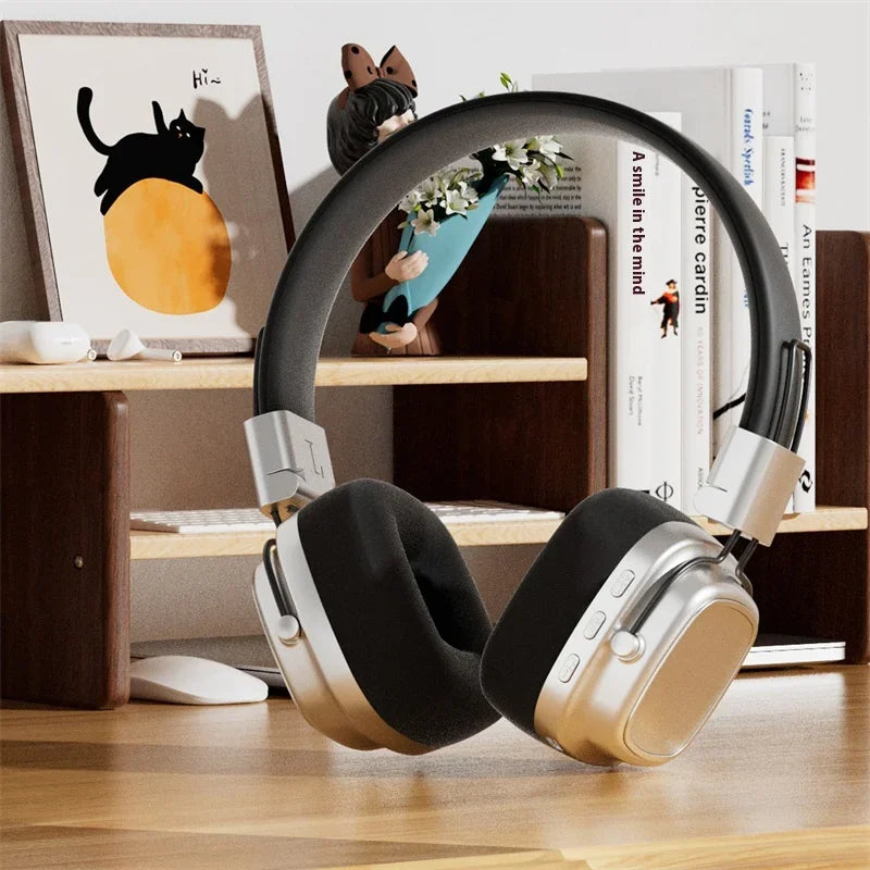 Premium Retro On-Ear Wireless Headset with Bluetooth 5.3