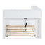 Wooden Twin Size DayBed with Twin Trundle, DayBed with Storage Shelf and USB Charging Ports,White - Korvel