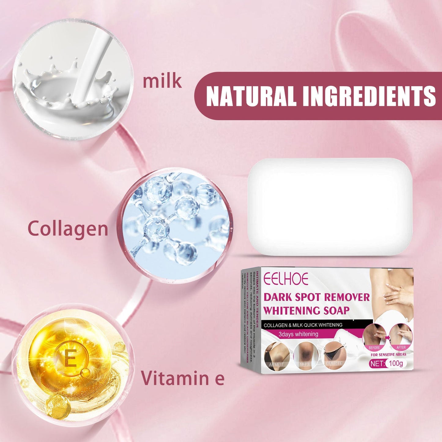 Underarm Beauty Soap, Joint Elbow Clean Desalting Skin Melanin White Body Moisturizing Brightening Skin - Korvel