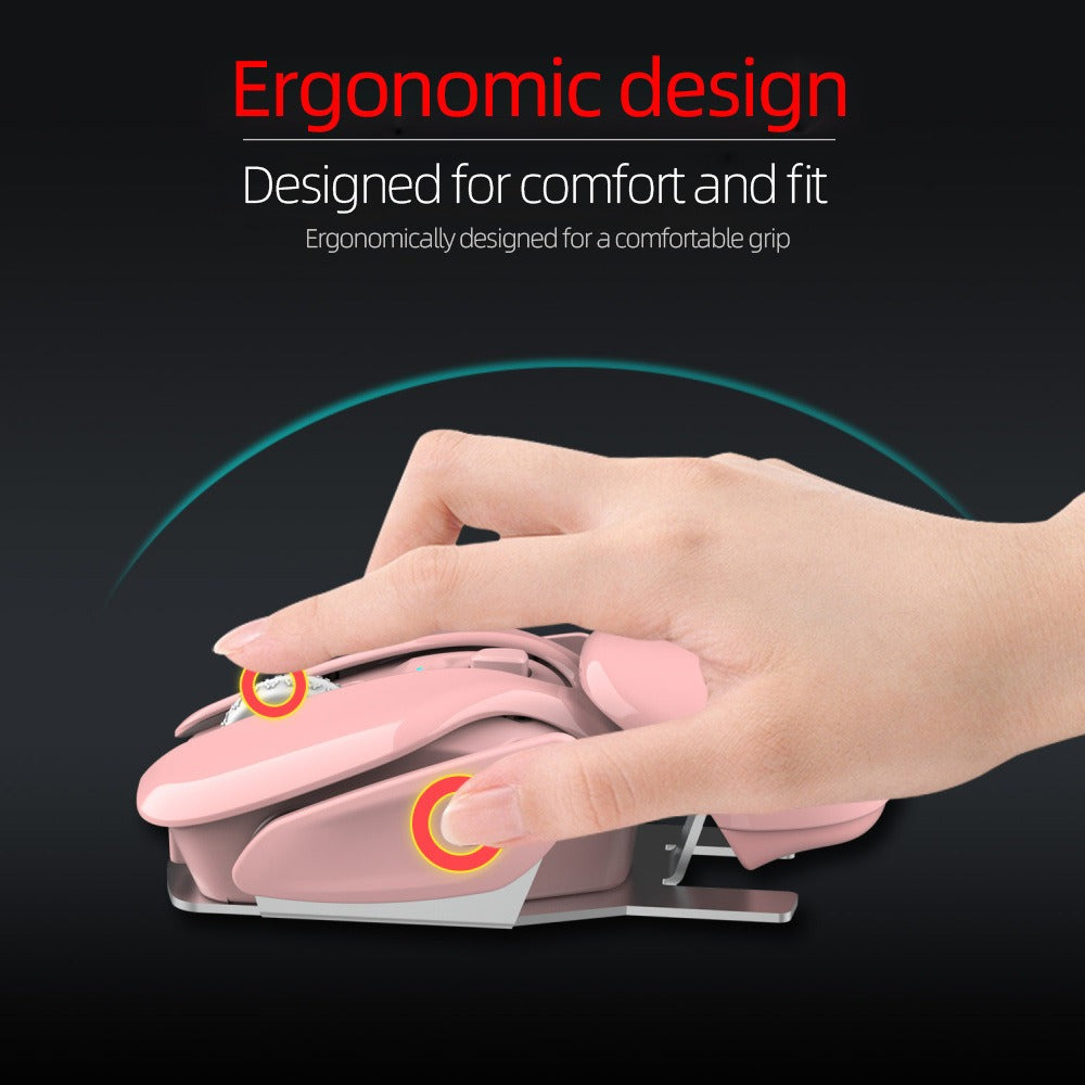 New USB wireless mouse 1600DPI rechargeable office mouse desktop laptop accessories - Korvel