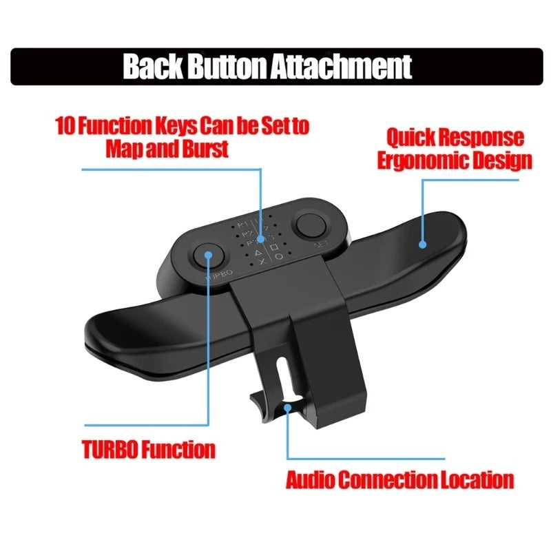 Programmable Back Button Extension for PS4 Controllers
