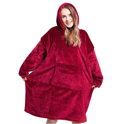 Lazy Head Set Of Coil Blanks Hoodie Hooded Warm Clothes Outdoor Cold Clothes - Korvel