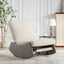 Modern rocking chair recliner, comfortable cushioned recliner with footstool, gray - Korvel