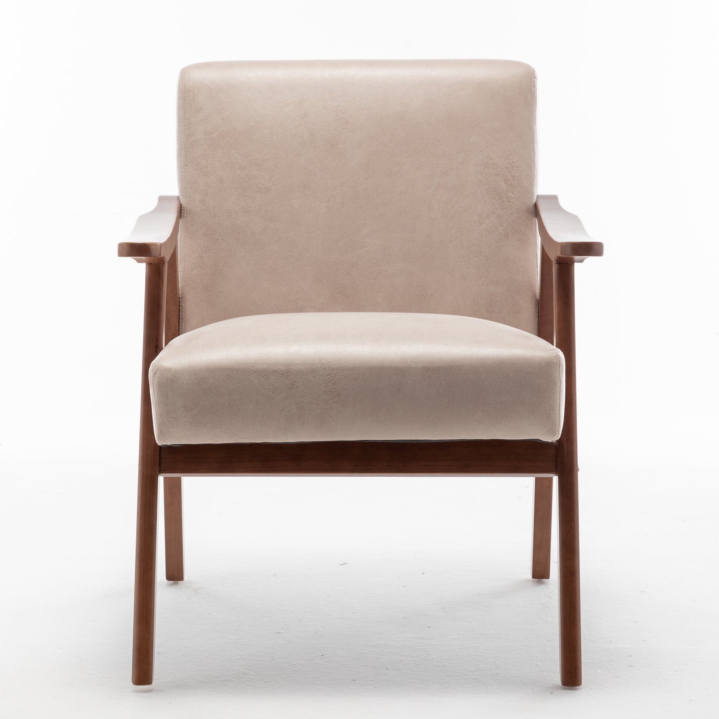 Mid-Century Modern Solid Wood Accent Chair