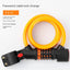 1.2M/1.8M Bike Lock Anti-theft 5 Digit Combination Password Security Lock With LED Light MTB Road Bike Steel Cable Bicycle Lock - Korvel