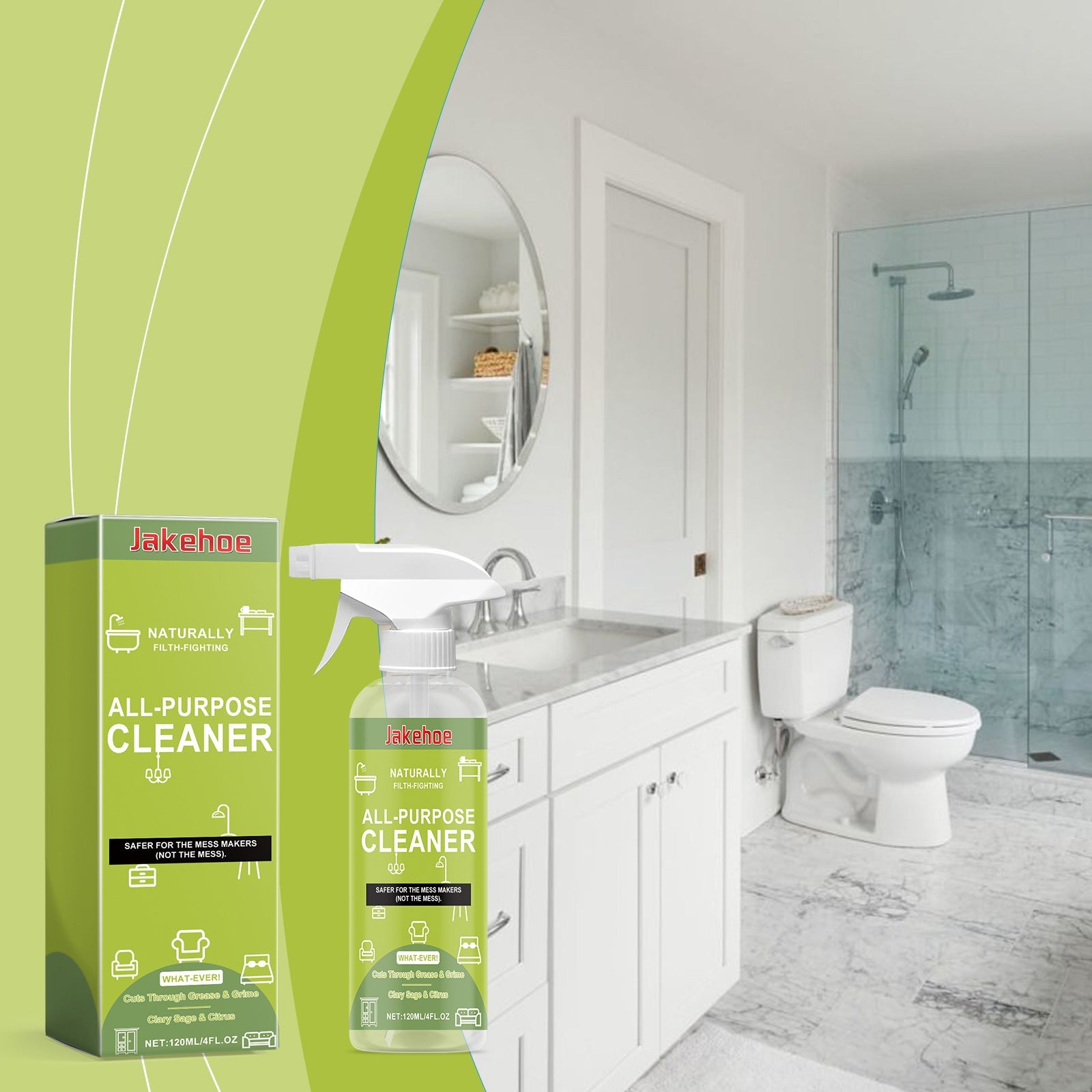 Multi-Purpose Cleaner Household Tile Countertop Stain Cleaner Kitchen Grease Cleaner Spray - Korvel